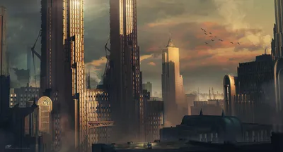 Sci City Towering Wallpaper 4K, World category