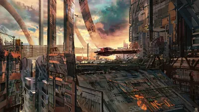 Futuristic Sci Cityscape Towering Buildings Wallpaper 4K, World category