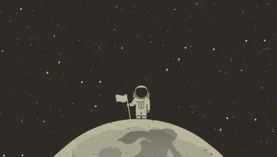 Minimalist Sci Lone Astronaut Wallpaper 4K, Space category