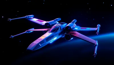 Vivid Detailed Wallpaper Space Wallpaper 4K 4344x2472 4K, Ultra, Hd, Pc, Desktop, Wallpaper, Featuring, A, Detailed, X-wing, Starfighter, Glowing, Brown, Pink, Red, Ultrawide