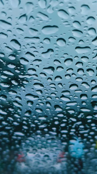 Raindrops Glass Rain Abstract Wallpaper 4K 2304x4096 Gray