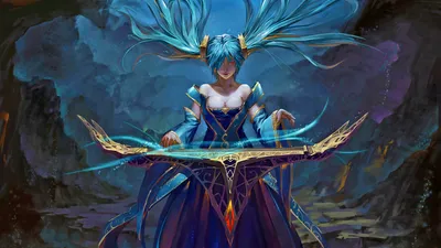Vivid Sona Wallpaper Abstract Wallpaper 4K 1920x1080 Hd, Desktop, Wallpaper, Featuring, Sona, From, League, Of, Legends, Set, Mystical, Realm, Brown, Green, Ultrawide, Full HD