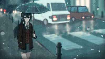 Rain Anime Abstract Wallpaper 4K, Abstract category