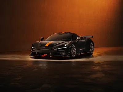Sleek Sleek Wallpaper Cars Wallpaper 4K 15504x11628 Sleek, Black, Mclaren, 788hs, Sports, Car, With, Orange, Accents, Dim, Studio, Lighting, Brown, Landscape, 4k
