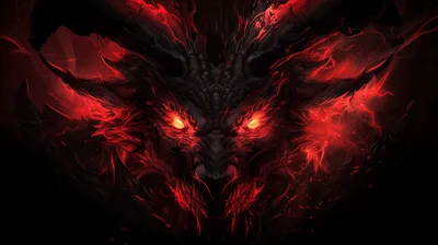 Serene Diablo Wallpaper Fantasy Wallpaper 4K 2912x1632 Hd, Diablo, Fantasy, Monster, Desktop, Wallpaper, Featuring, A, Fierce, Creature, Glowing, Red, Brown, Ultrawide, QHD