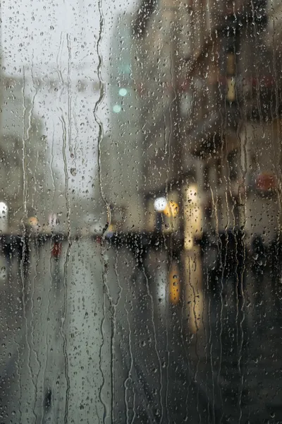 Raindrops Dripping Down Tram Abstract Wallpaper 4K 3898x5847 Gray