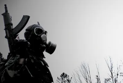 Moody Dark Wallpaper Black/Dark Wallpaper 4K 2058x1395 Dark, Hd, Pc, Desktop, Wallpaper, Featuring, A, Silhouette, Figure, Wearing, Gas, Mask, White, Landscape, Full HD