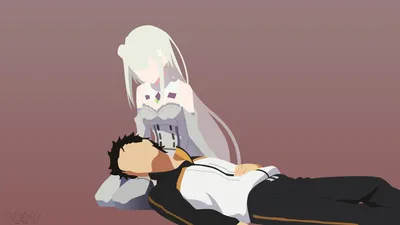 Misty Minimalist Wallpaper Minimal Wallpaper 4K 1920x1080 A, Minimalist, Hd, Wallpaper, Featuring, Emilia, And, Subaru, Natsuki, Zero, Starting, Life, Gray, Ultrawide, Full HD