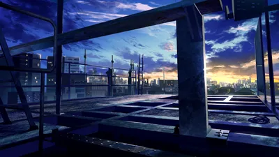 Sunset Anime City World Wallpaper 4K 1920x1080 Sunset, Anime, City, Hd, Desktop, Gray, Pink, Ultrawide, Full HD