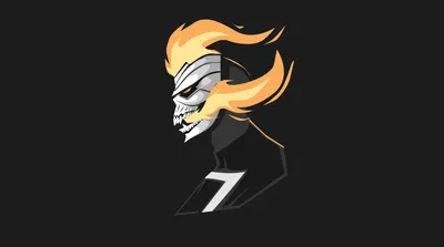 Minimalist Comic Inspired Minimal Wallpaper 4K 4445x2480 Minimalist, Hd, Comic-inspired, Desktop, Wallpaper, Featuring, Ghost, Rider, Flaming, Skull, Teeth, Against, Black, Brown, Ultrawide, 4K