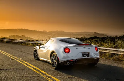 Silver Alfa Romeo Coup City World Wallpaper 4K 2048x1345 Silver, Alfa, Romeo, 4c, Coupé, Parked, On, A, City, Road, Sunset, Brown, Ultrawide, Full HD