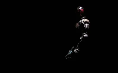 Dark Minimalist Dredd Wallpaper 4K, Black/Dark category