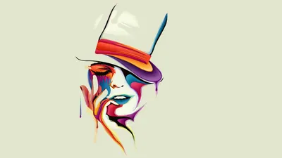 Artistic Woman Portrait Vibrant Colors Abstract Wallpaper 4K 1920x1080 An, Artistic, Hd, Wallpaper, Featuring, A, Woman, Portrait, Vibrant, Colors, Stylish, Hat, White, Ultrawide, Full HD