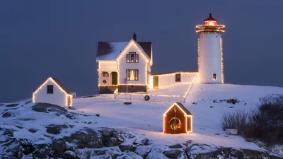 Picturesque Lighthouse Adorned Wallpaper 4K, Nature category