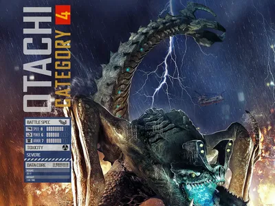 Fierce Kaiju Movie Pacific Nature Wallpaper 4K 1680x1259 Hd, Pc, Desktop, Wallpaper:, Featuring, A, Fierce, Kaiju, Movie, Pacific, Rim, Amidst, Gray, Landscape