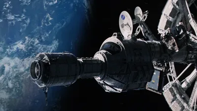 Detailed Spaceship Orbiting Earth Space Wallpaper 4K 1920x1080 Hd, Pc, Wallpaper:, Featuring, A, Detailed, Spaceship, Orbiting, Earth, Inspired, Movie, Martian, Gray, White, Ultrawide, Full HD