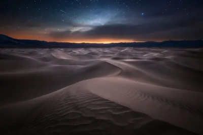 Night Stars California Desert Dunes Space Wallpaper 4K 1600x1068 Gray