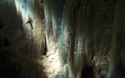 Vivid Lone Wallpaper Nature Wallpaper 4K 1920x1200 Hd, Pc, Desktop, Wallpaper:, Background, Lone, Ice, Climber, Scaling, Towering, Frozen, White, Ultrawide, Full HD