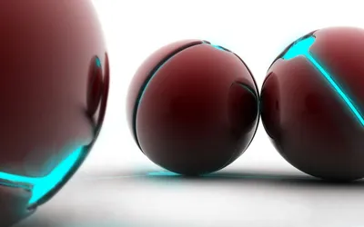 Blue Brown Balls Wallpaper 4K, Abstract category