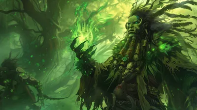 Crisp Shaman Wallpaper Nature Wallpaper 4K 2912x1632 Hd, Desktop, Wallpaper:, Of, A, Shaman, From, World, Warcraft, Surrounded, Green, Light, Gray, Yellow, Brown, Ultrawide, QHD
