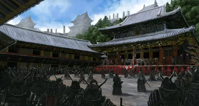 Calm Vibrant Wallpaper Fantasy Wallpaper 4K 3000x1600 A, Vibrant, Fantasy, Scene, Featuring, Group, Of, Warriors, Armor, Wielding, Katanas, Set, White, Pink, Gray, Ultrawide, QHD