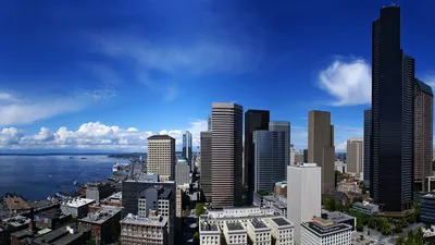 Seattle City Skyline World Wallpaper 4K 1920x1080 Hd, Desktop, Wallpaper:, Showcasing, Seattle's, City, Skyline, With, Seattle, 039, Prominent, Buildings, Brown, Red, Ultrawide, Full HD