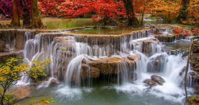 Vibrant Waterfall Wallpaper Wallpaper 4K, Nature category