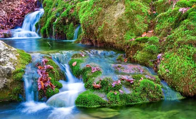Waterfall Com Nature Wallpaper 4K, Nature category