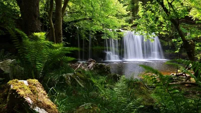 Waterfall Nature Nature Wallpaper 4K 3840x2160 Gray