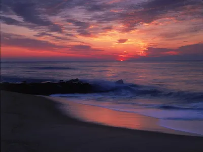 Capturing Serene Sunset Ocean Wallpaper 4K, Nature category