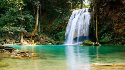 Waterfall Paradise Windows Wallpaper 4K, Nature category