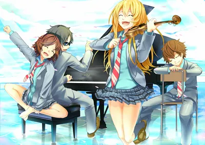 Characters Ryota Watari Abstract Wallpaper 4K 1366x966 Hd, Desktop, Wallpaper:, Featuring, Characters, Ryota, Watari, Tsubaki, Sawabe, Kaori, Miyazono, Kousei, White, Landscape