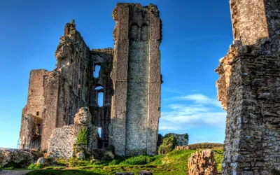 Dreamy Ruins Wallpaper Fantasy Wallpaper 4K 2560x1600 Ruins, Of, Corfe, Castle, Red, Ultrawide, QHD