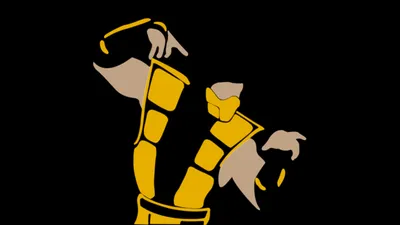 Minimalist Scorpion Mortal Minimal Wallpaper 4K 1920x1080 Minimalist, Hd, Pc, Wallpaper:, Of, Scorpion, From, Mortal, Kombat, Featuring, His, Iconic, Black, Yellow, Gray, Ultrawide, Full HD