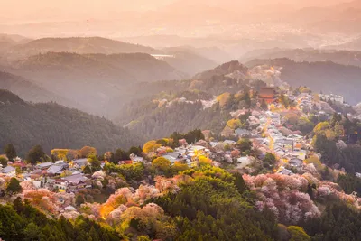 Bright Vibrant Wallpaper World Wallpaper 4K 1920x1280 A, Vibrant, Spring, Cityscape, In, Japan, Showcasing, Town, Nestled, Among, Lush, Hills, White, Landscape, Full HD