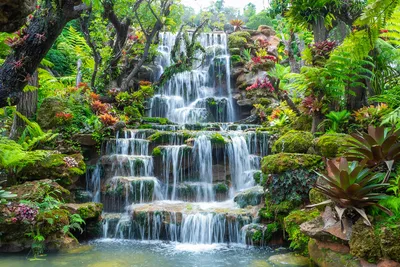 Waterfall Wall Magicdecor Fantasy Wallpaper 4K 1200x800 White, Gray