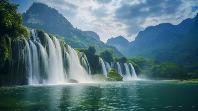 Dark Waterfall Wallpaper Wallpaper 4K, Nature category