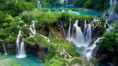 Waterfall Com Nature Nature Wallpaper 4K 1920x1080 Gray