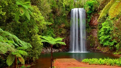 Crisp Waterfall Wallpaper Wallpaper 4K, Nature category