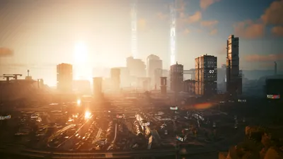 Epic Daylight Wallpaper World Wallpaper 4K 1920x1080 Daylight, Cyberpunk, Cityscape, Of, Night, City, 2077):, Sunrise, Glinting, Off, White, Ultrawide, Full HD