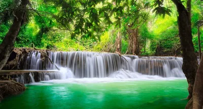 Waterfall Com Nature Wallpaper 4K, Nature category