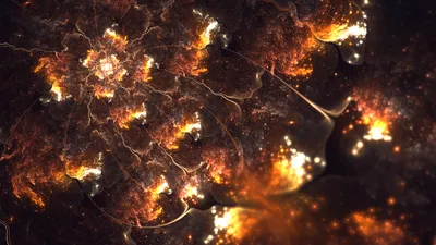 Vibrant Abstract Wallpaper Nature Wallpaper 4K 1920x1080 Abstract, Fractal, Design, Resembling, Glowing, Flowers, In, Warm, Amber, Gold, Tones, Creating, White, Brown, Ultrawide, Full HD