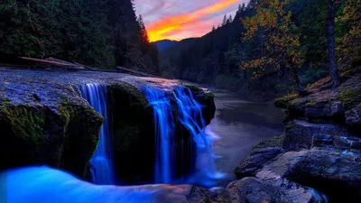 Waterfall Tophinhanhdep Nature Nature Wallpaper 4K 1920x1080 Gray, Red