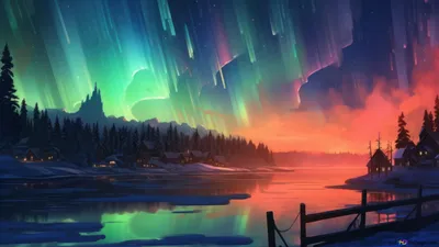 Northern Lights Commonly Wallpaper 4K, Space category