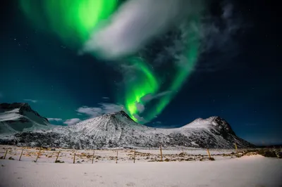 Aurora Borealis Cave Wallpaper 4K, Space category