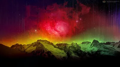 Vibrant Aurora Wallpaper Wallpaper 4K, Space category
