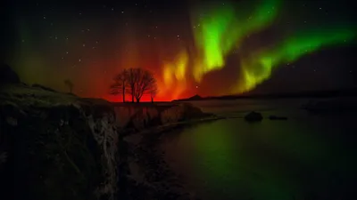 Vivid Northern Wallpaper Wallpaper 4K, Space category