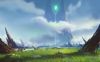 Fantasy Landscape Glowing Wallpaper 4K, Nature category