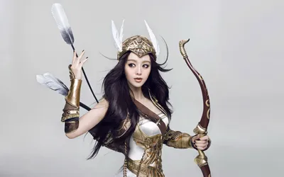 Fantasy Archer Ornate Armor Holds Wallpaper 4K, Fantasy category