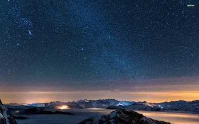 Starry Night Sky Wallpaper 4K, Space category